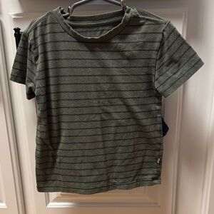 Little Sleepies Olive Green Striped Short Sleeve Tee